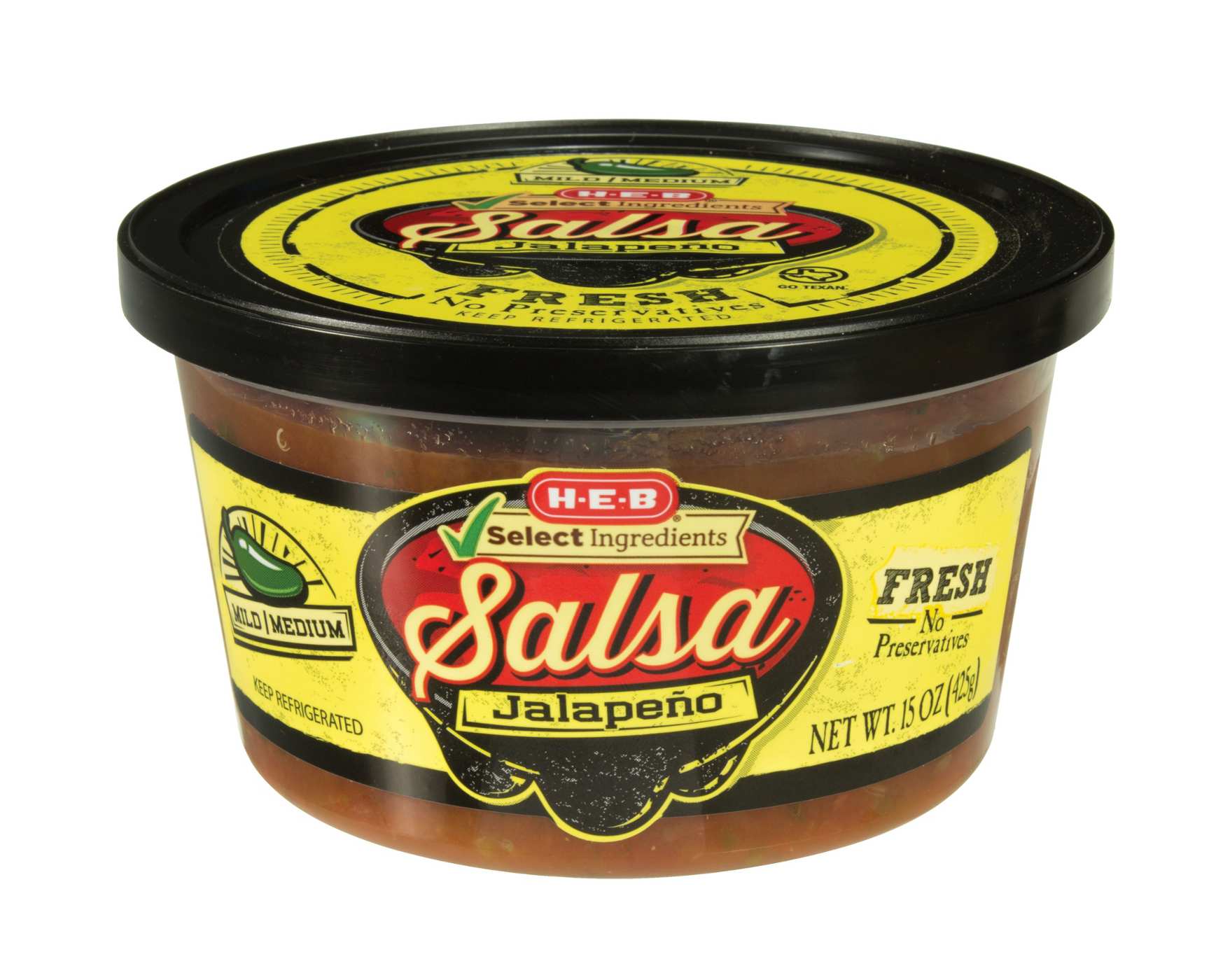H-E-B Fresh Jalapeño Salsa - Mild Medium; image 1 of 2