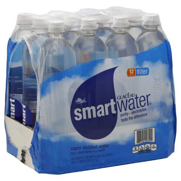 Glaceau Smartwater Vapor Distilled Electrolyte Water 1 L Bottles - Shop  Water at H-E-B