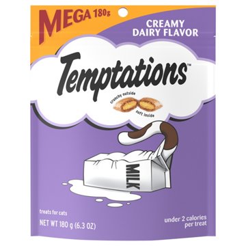 Temptations Classic Crunchy and Soft Cat Treat - Creamy Dairy Flavor, 6.3 oz