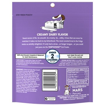Temptations Classic Crunchy and Soft Cat Treat - Creamy Dairy Flavor, 6.3 oz