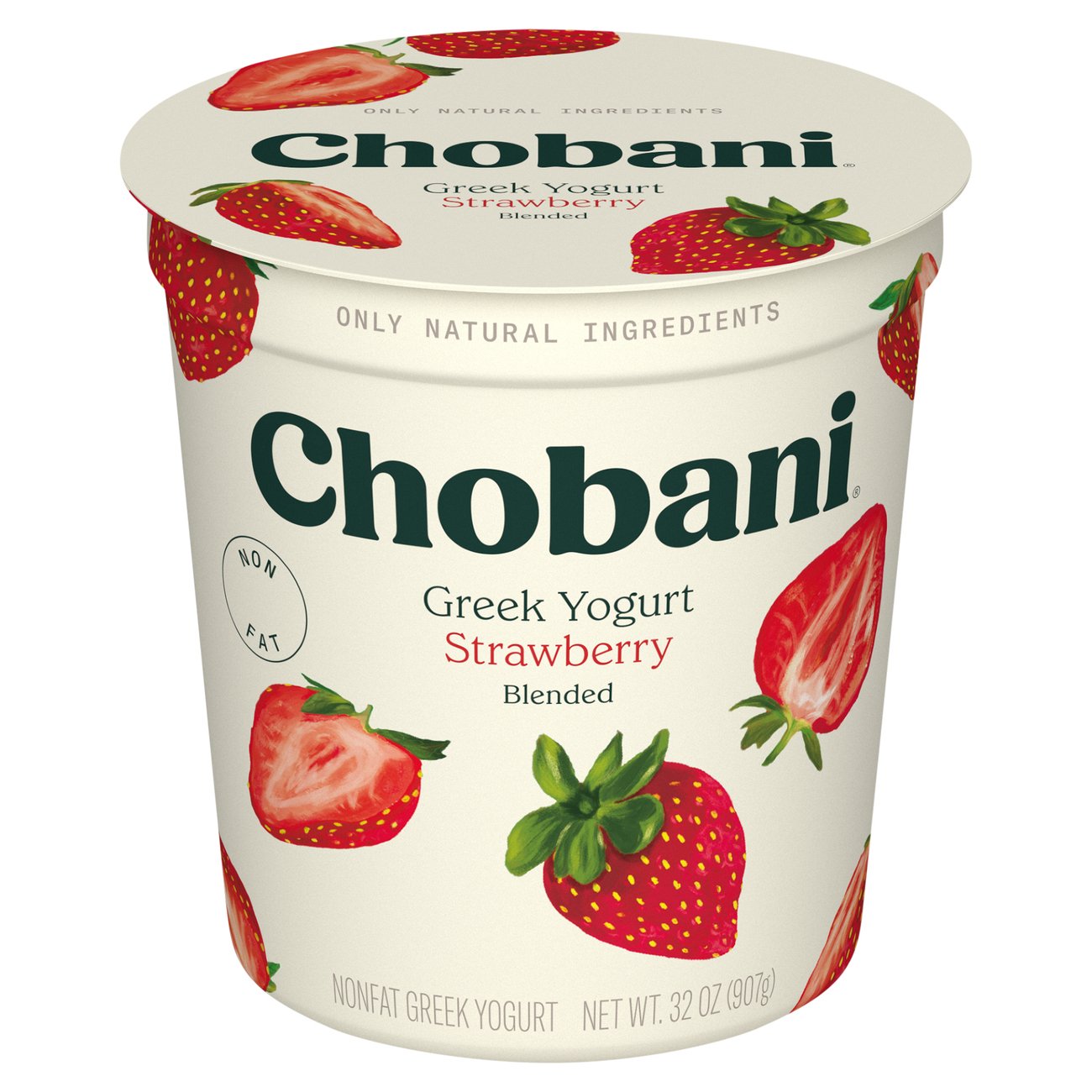 Chobani Greek NonFat Strawberry Blended Yogurt Shop Yogurt at HEB