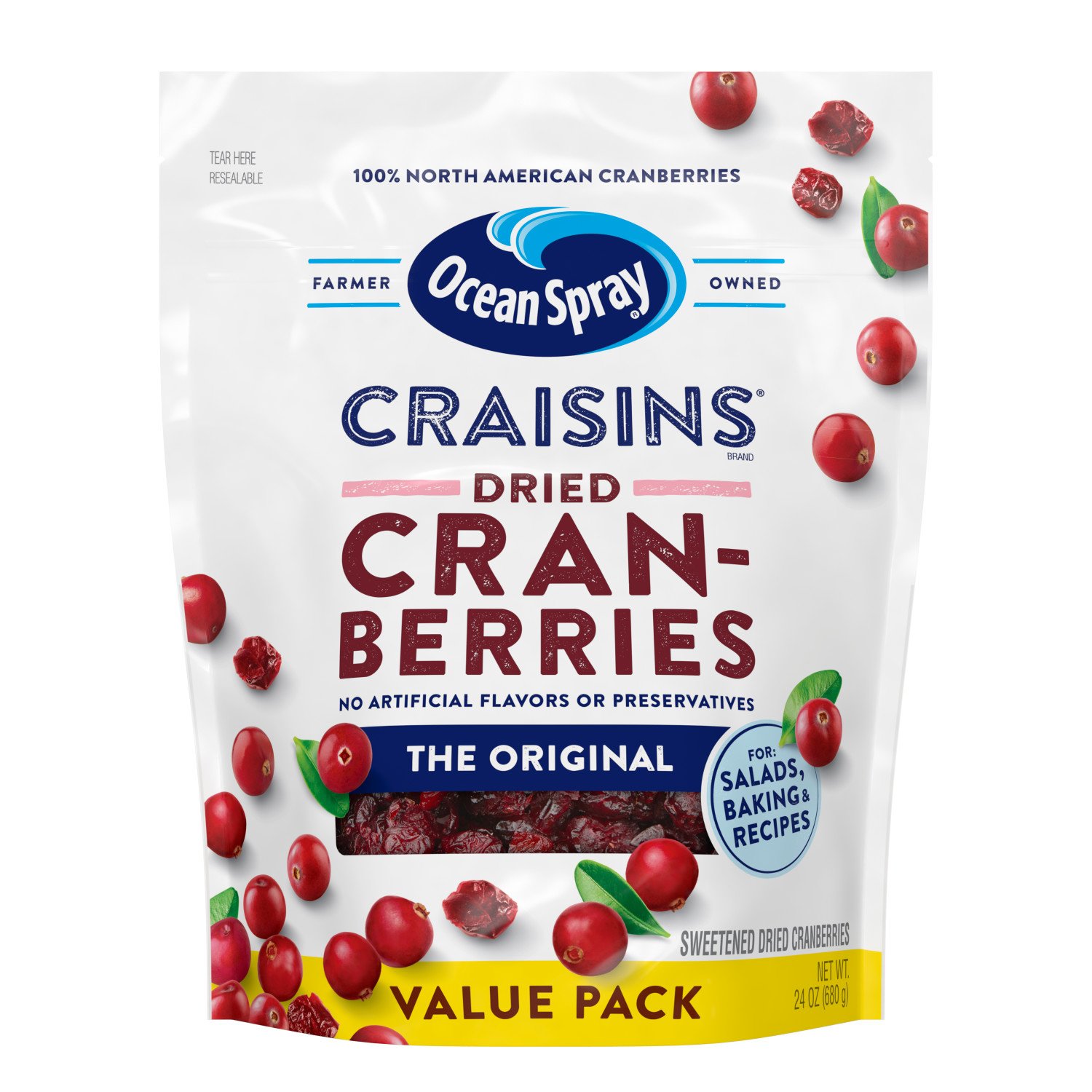 Ocean Spray Craisins Original Dried Cranberries Value Pack