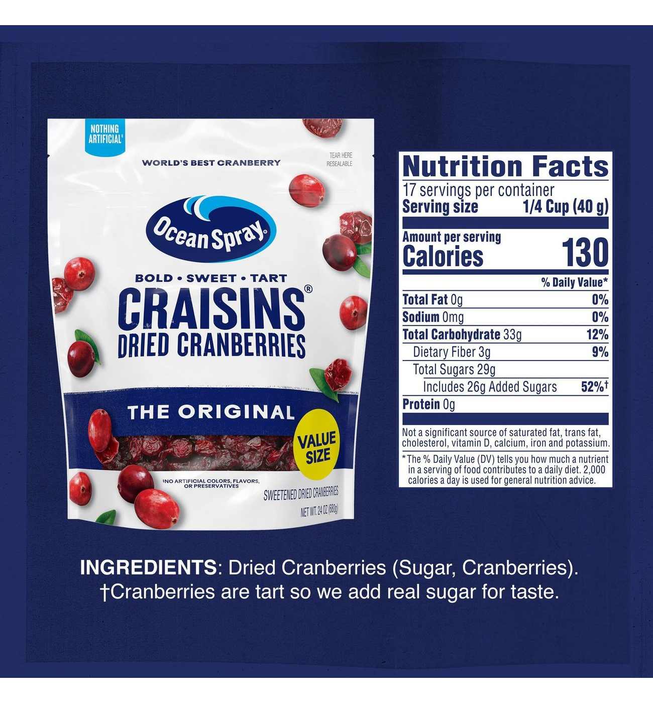 Ocean Spray Craisins Original Dried Cranberries; image 7 of 8