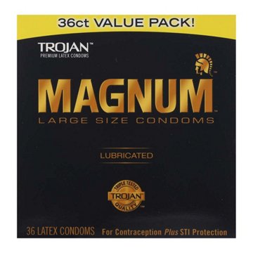 Trojan Magnum Lubricated Condoms, 36 ct