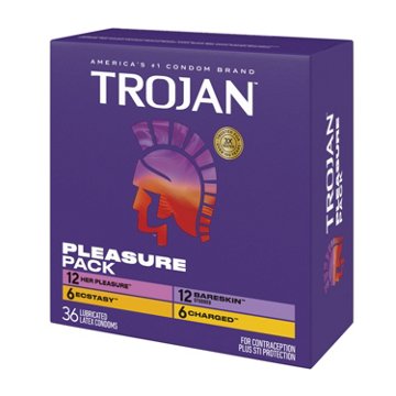 Trojan Trojan Pleasure Pack Condoms, 36.00 ea
