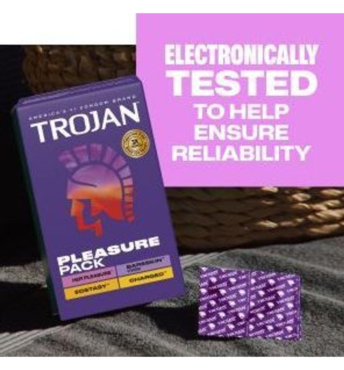 Trojan Trojan Pleasure Pack Condoms; image 5 of 10