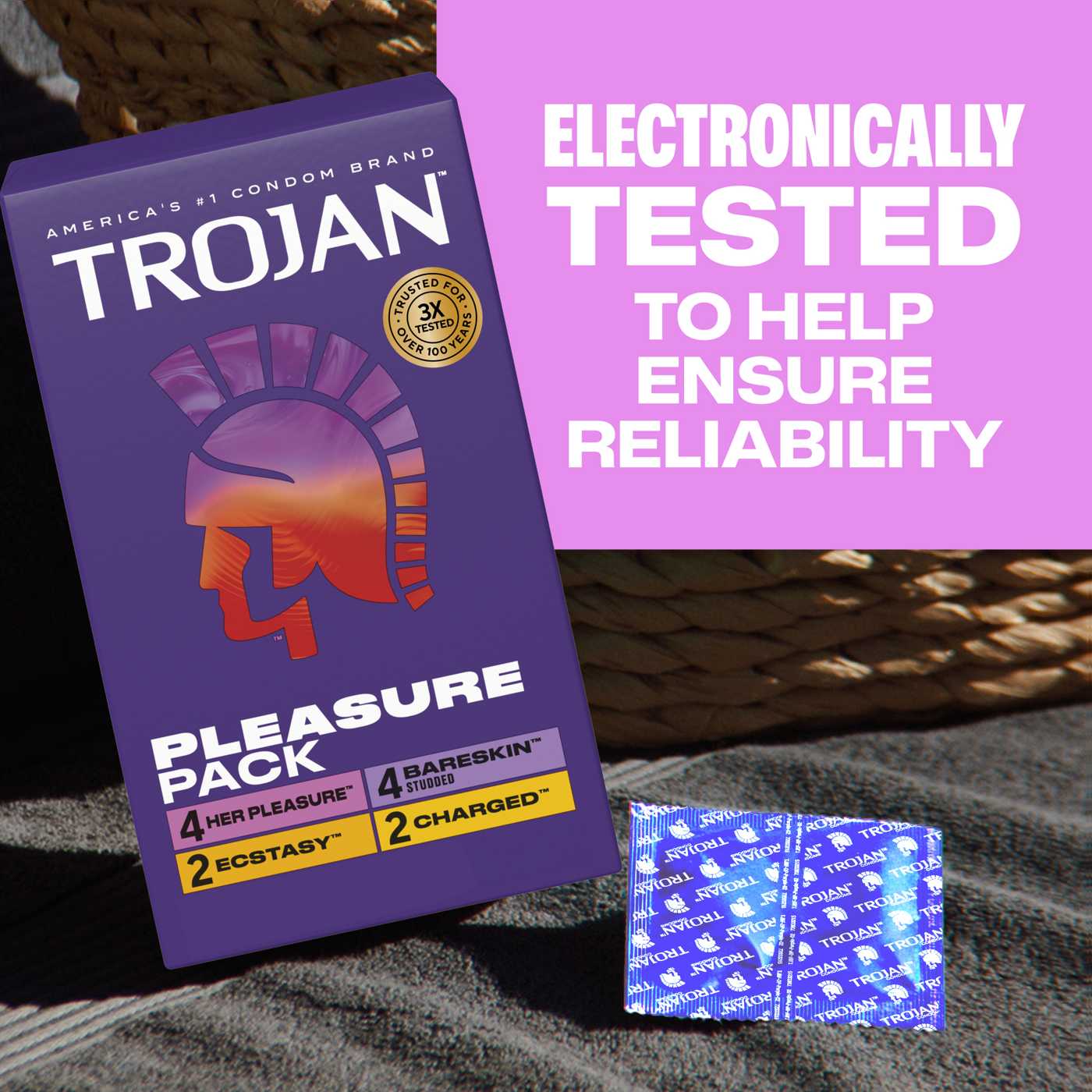 Trojan Trojan Pleasure Pack Condoms; image 8 of 10