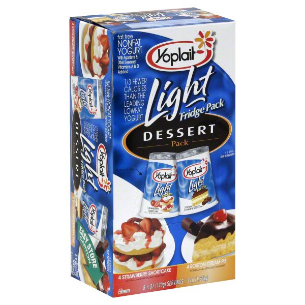 Yoplait Light Fat Free Strawberry Shortcake/ Boston Cream Pie Dessert