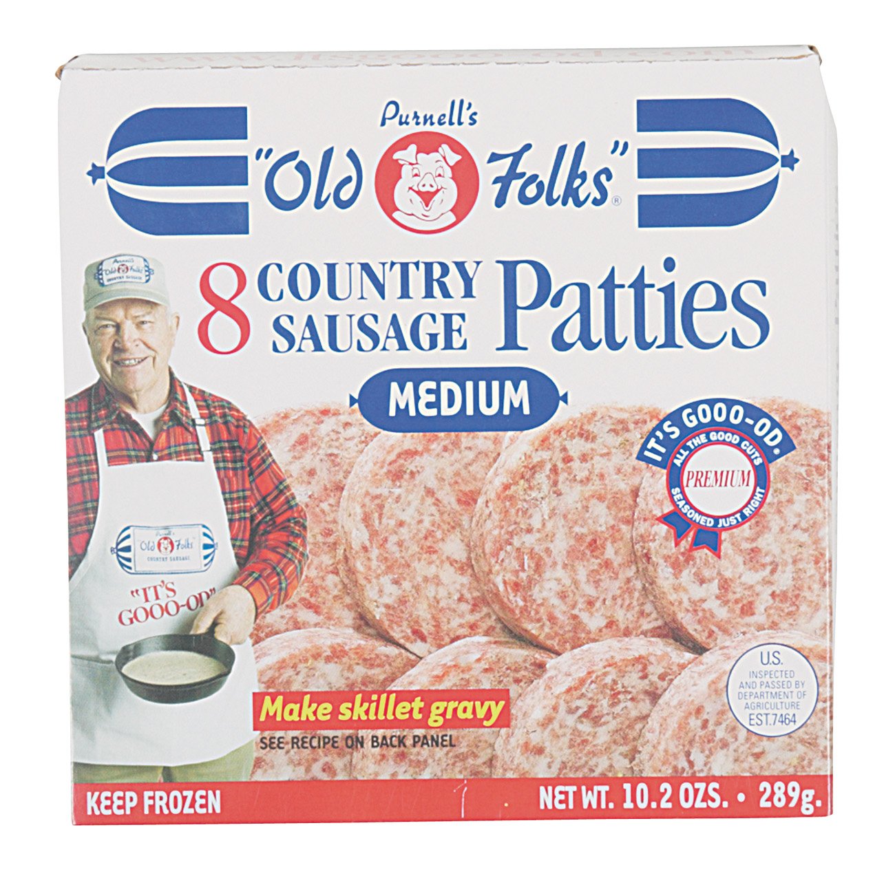 Purnell's "Old Folks" Country Sausage Patties Medium Shop Sausage at