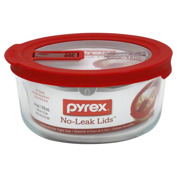 Pyrex No-Leak Lids Cup Round Storage Dish Shop Pans dishes