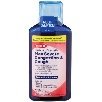 H-E-B Maximum Strength Severe Congestion & Cough Liquid, 6 oz