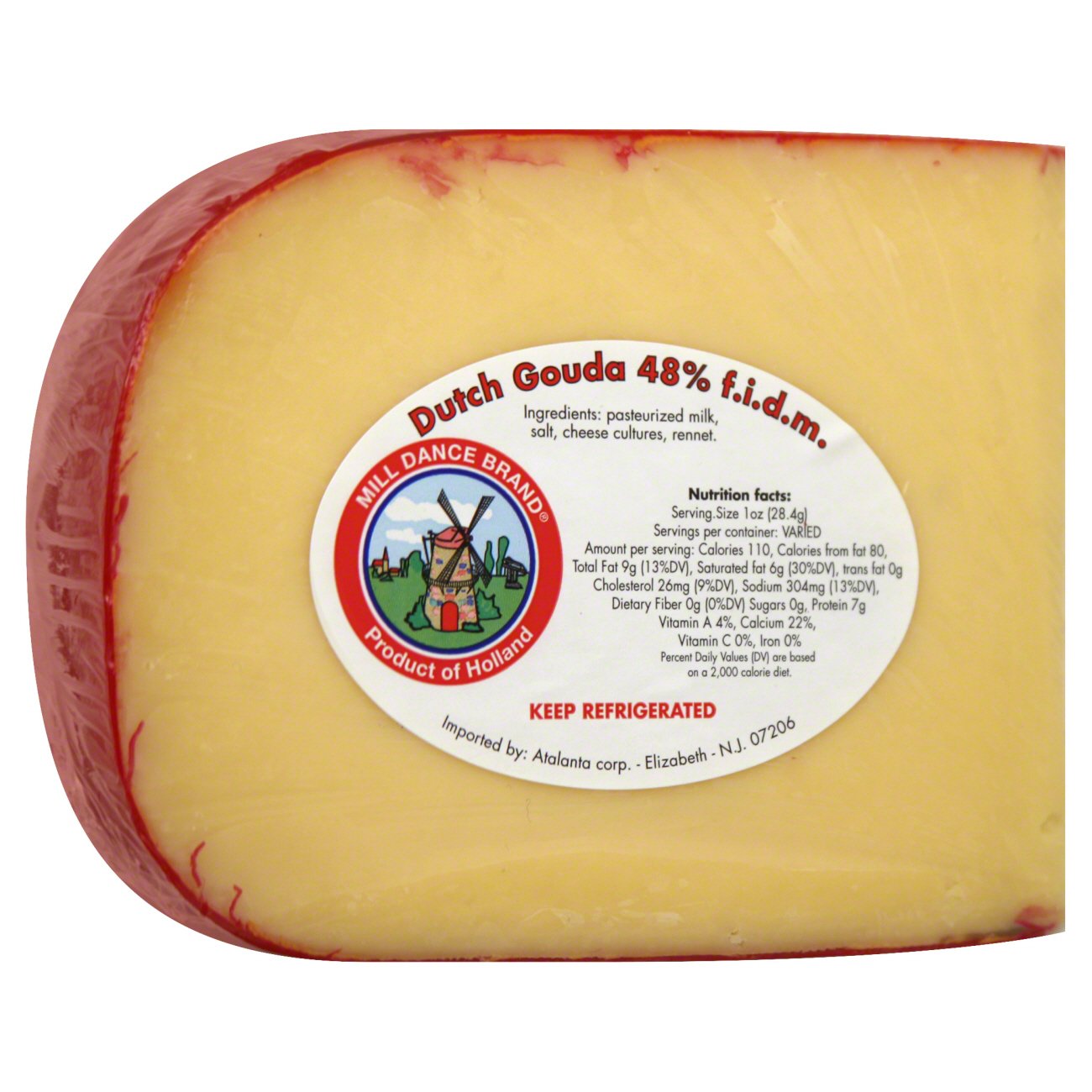 Mill Dance Brand Dutch Gouda Cheese, Avg. 0.55 lb