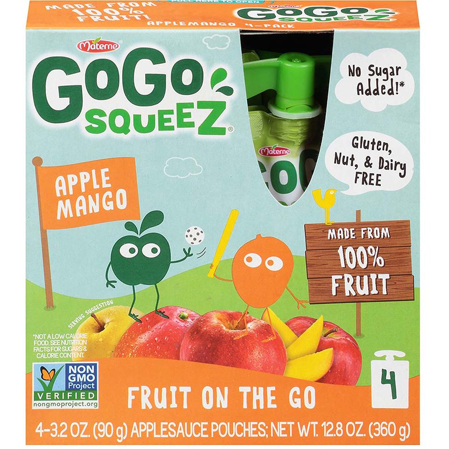 GoGo squeeZ Applesauce Pouches, Apple Mango Shop Apples at HEB