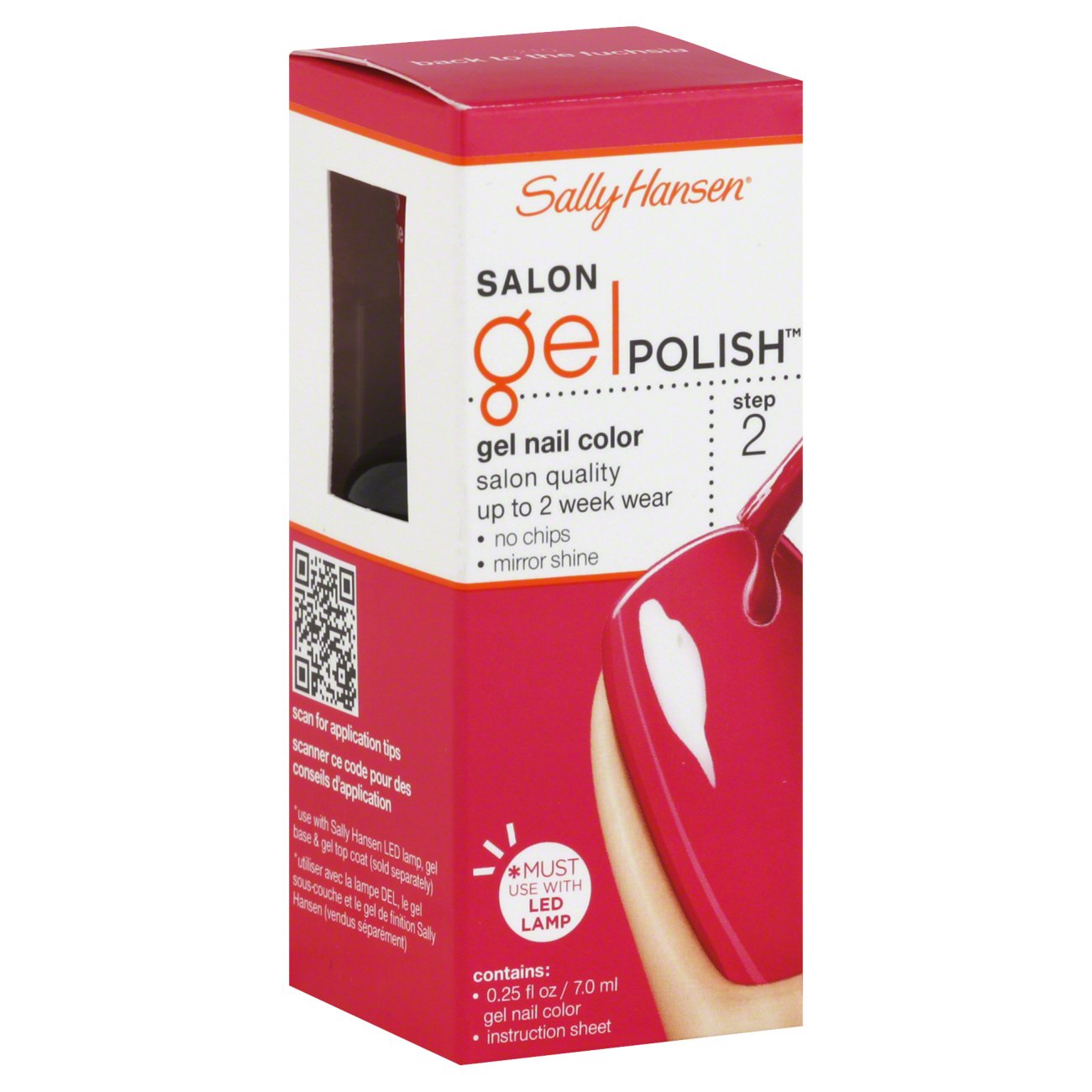 Sally Hansen Salon Gel Polish Gel Nail Color Back To The Fuchsia Shop Nail Polish At H E B