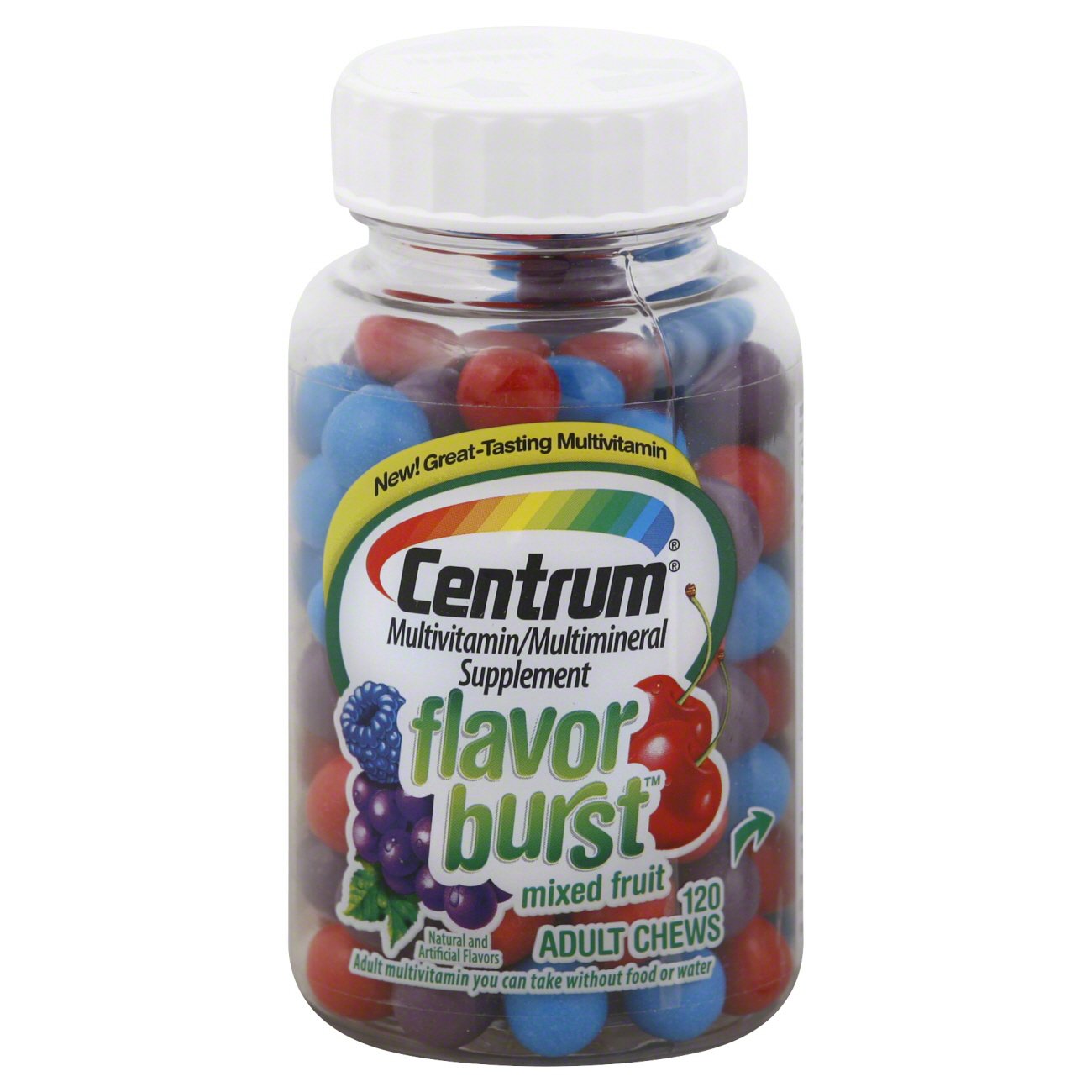 Centrum Flavor Burst Multivitamin/Multimineral Supplement Mixed Fruit