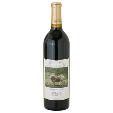 Becker Vineyards Tempranillo Reserve Texas Red Wine