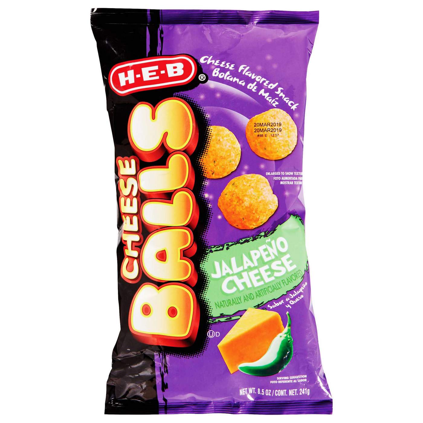 H-E-B Jalapeño Cheese-Flavored Cheese Balls; image 1 of 2