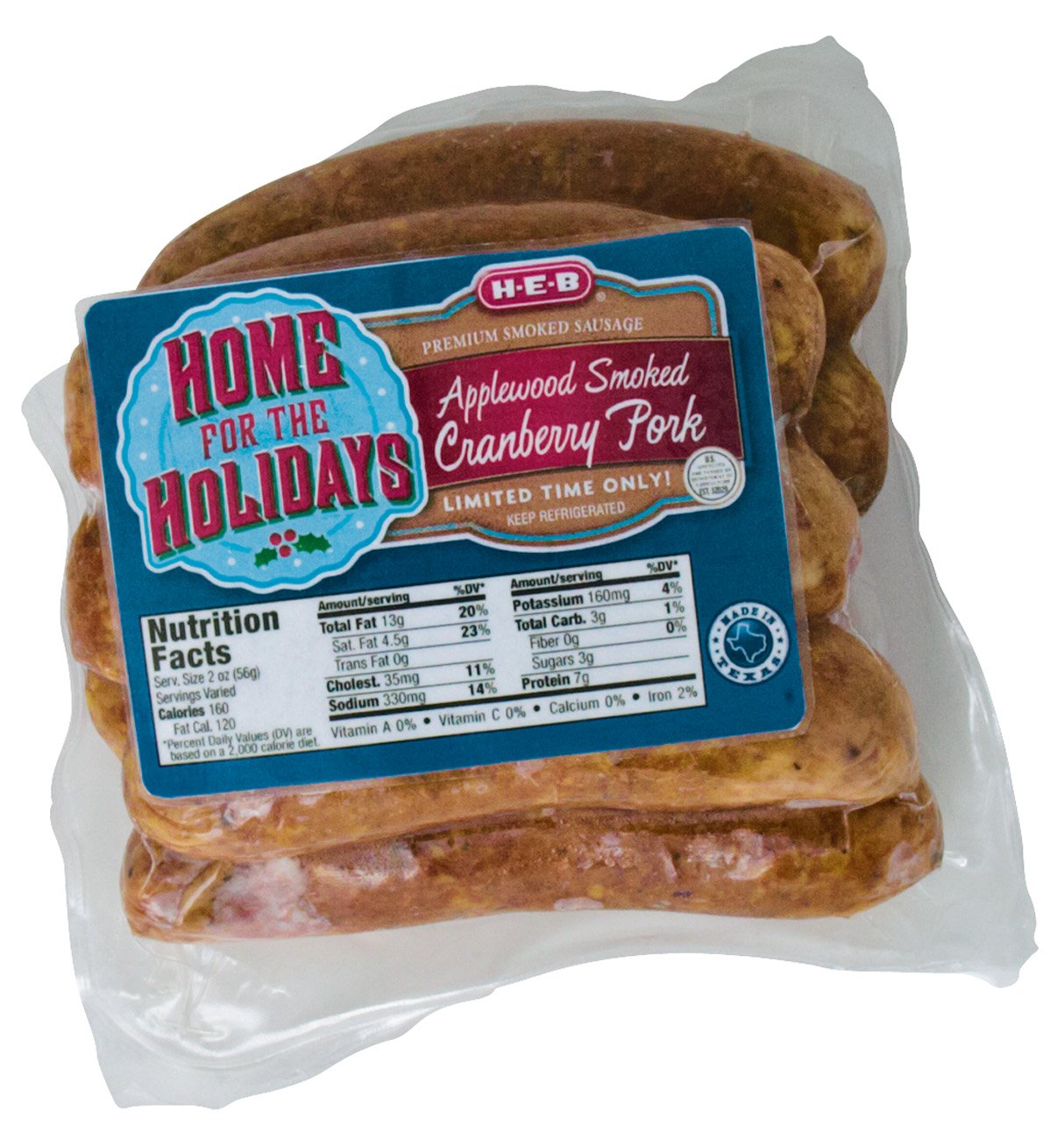 H-E-B Applewood Smoked Cranberry Pork Sausage - Shop Sausage At H-E-B