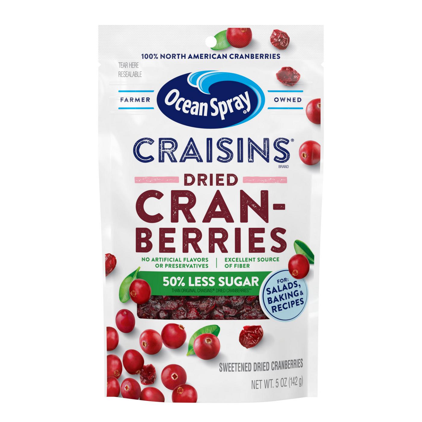 Ocean Spray Craisins Reduced Sugar Sweetened Dried Cranberries; image 1 of 6