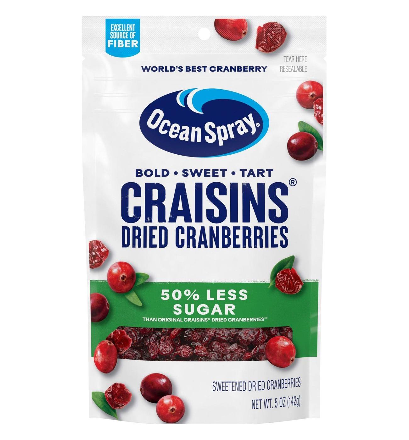 Ocean Spray Craisins 50% Less Sugar Dried Cranberries; image 1 of 7