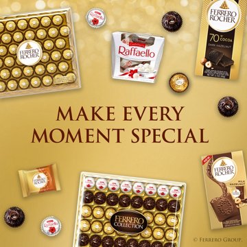 Ferrero Rocher Fine Hazelnut Chocolates Valentine's Heart Gift Box, 10 pc