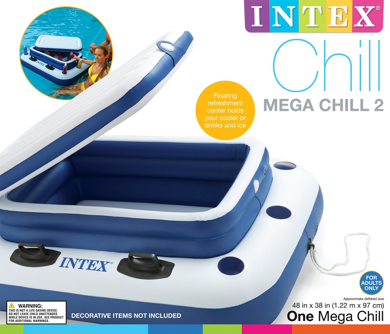 Intex Inflatable Mega Chill 2 Shop Floats at HEB