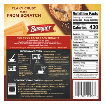 Banquet Sausage & Gravy Deep Dish Pot Pie Frozen Meal