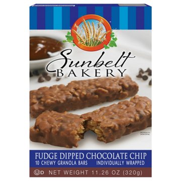 Sunbelt Fudge Dipped Chocolate Chip Chewy Granola Bars