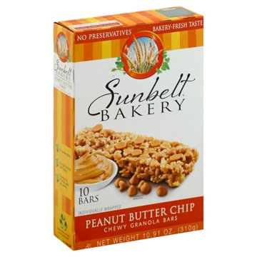 Sunbelt Peanut Butter Chip Chewy Granola Bars