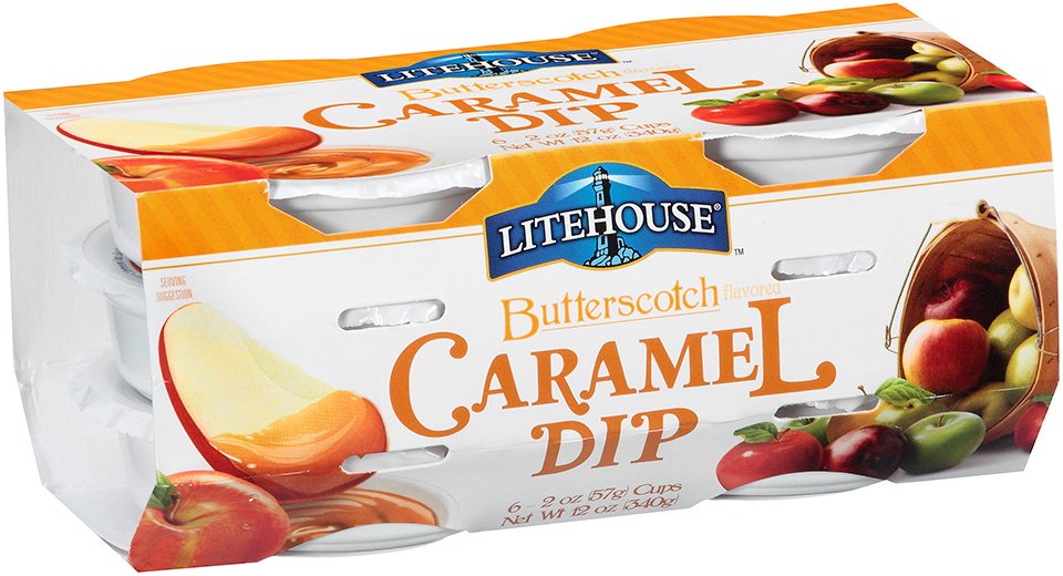 LiteHouse Butterscotch Caramel Dip Cups Shop Sundae Toppings at HEB