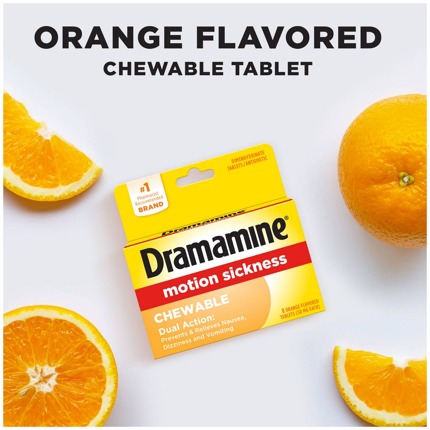 Dramamine Motion Sickness Relief - Chewable Orange; image 2 of 5