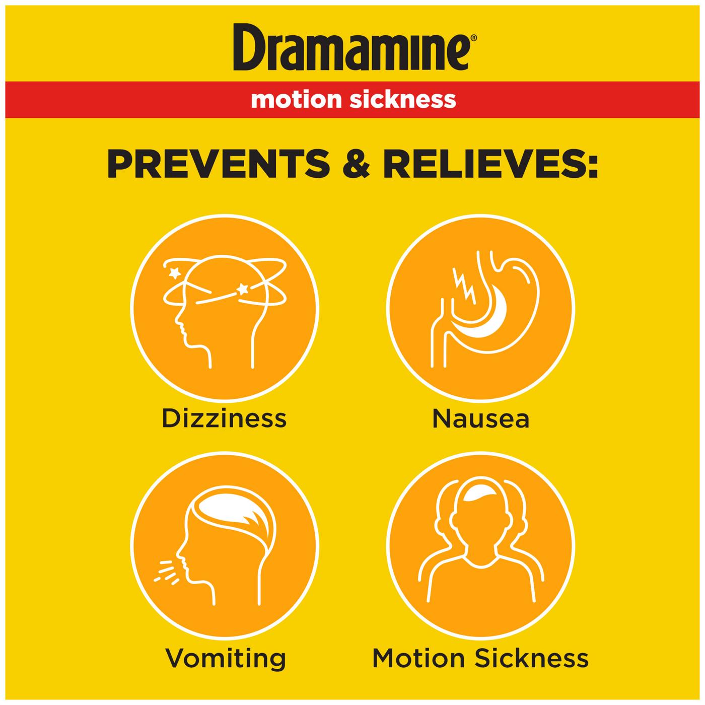 Dramamine Motion Sickness Relief - Chewable Orange; image 5 of 5