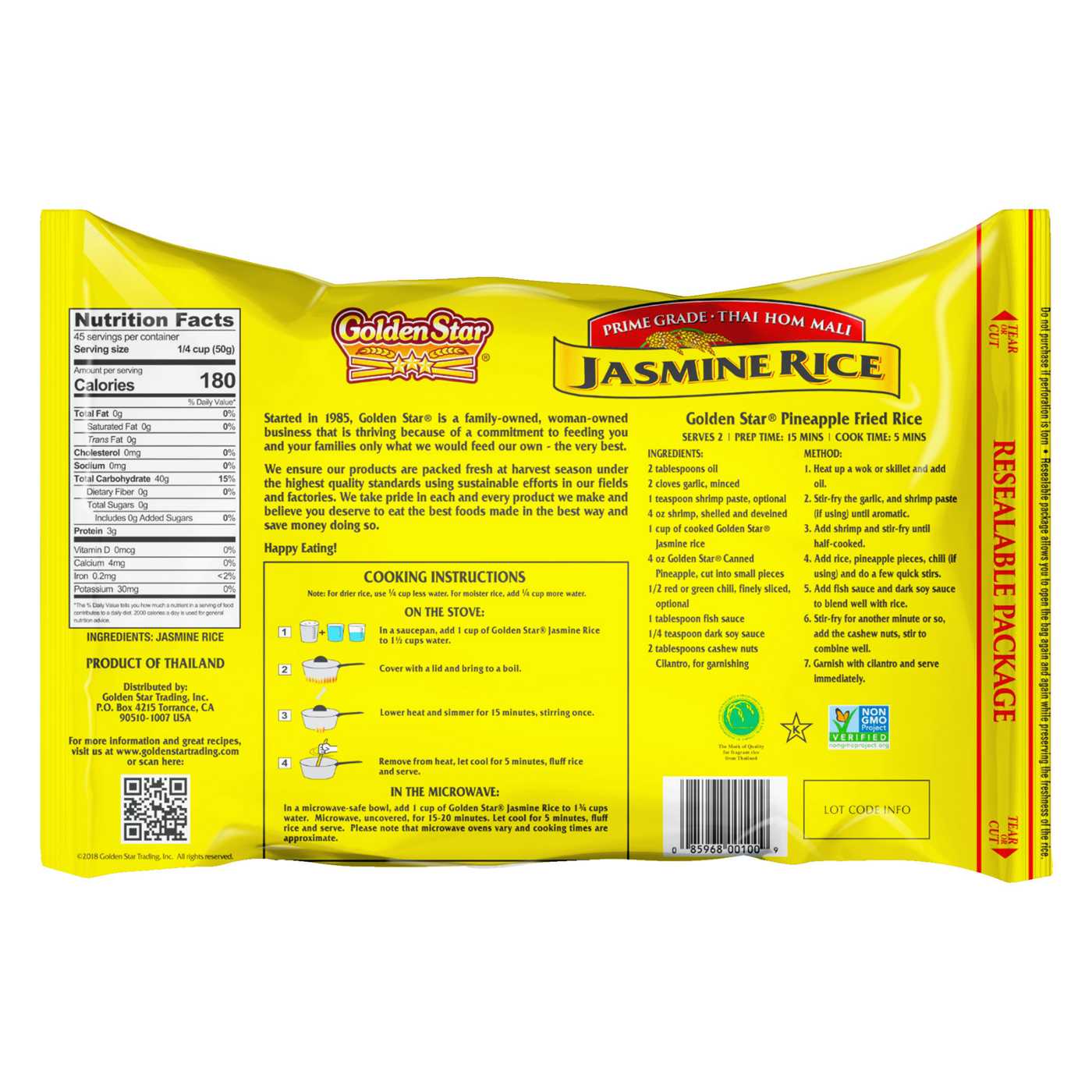 Golden Star Jasmine Rice; image 2 of 5