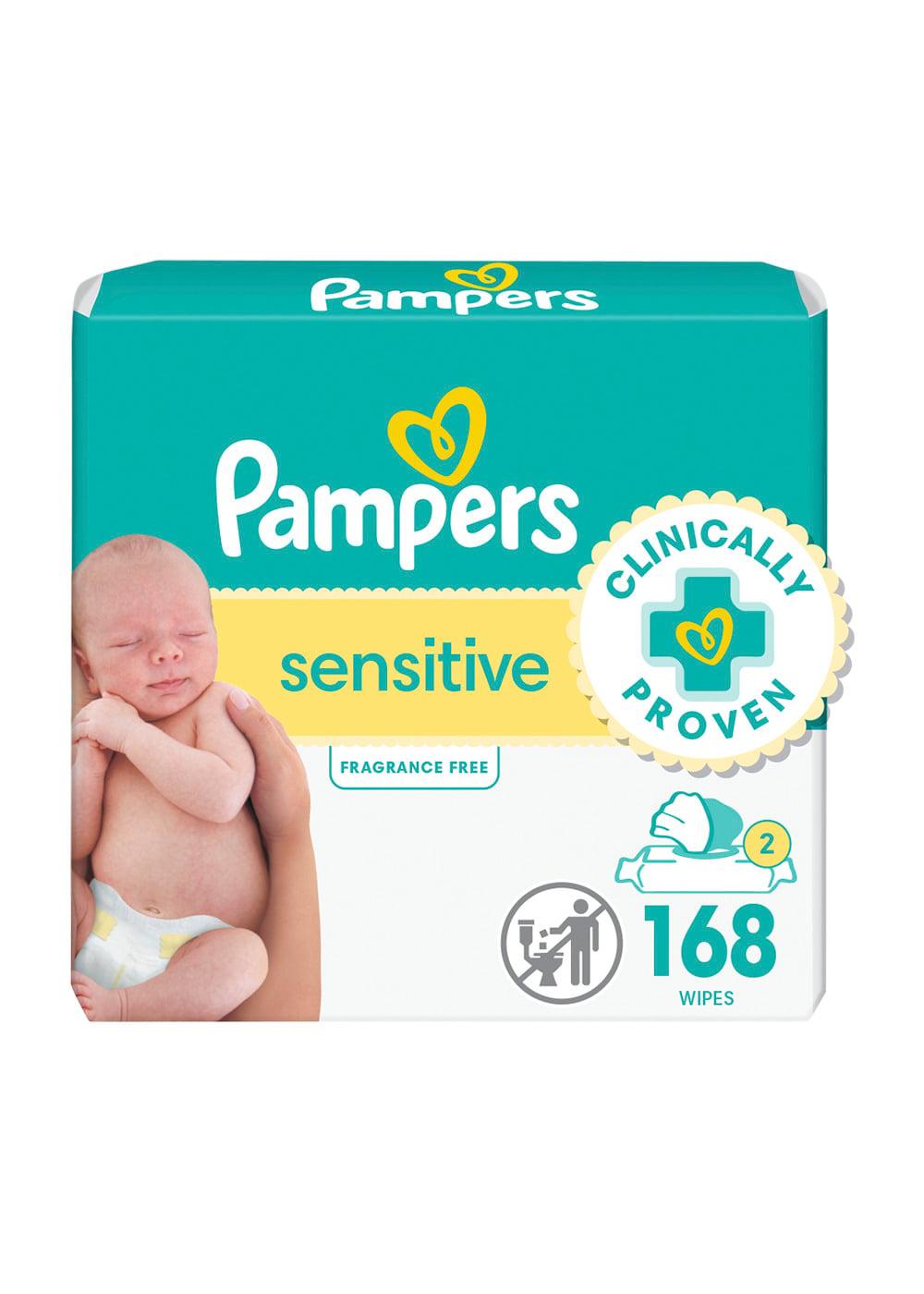 Pampers Sensitive Skin Baby Wipes Refills 3 Pk; image 1 of 9