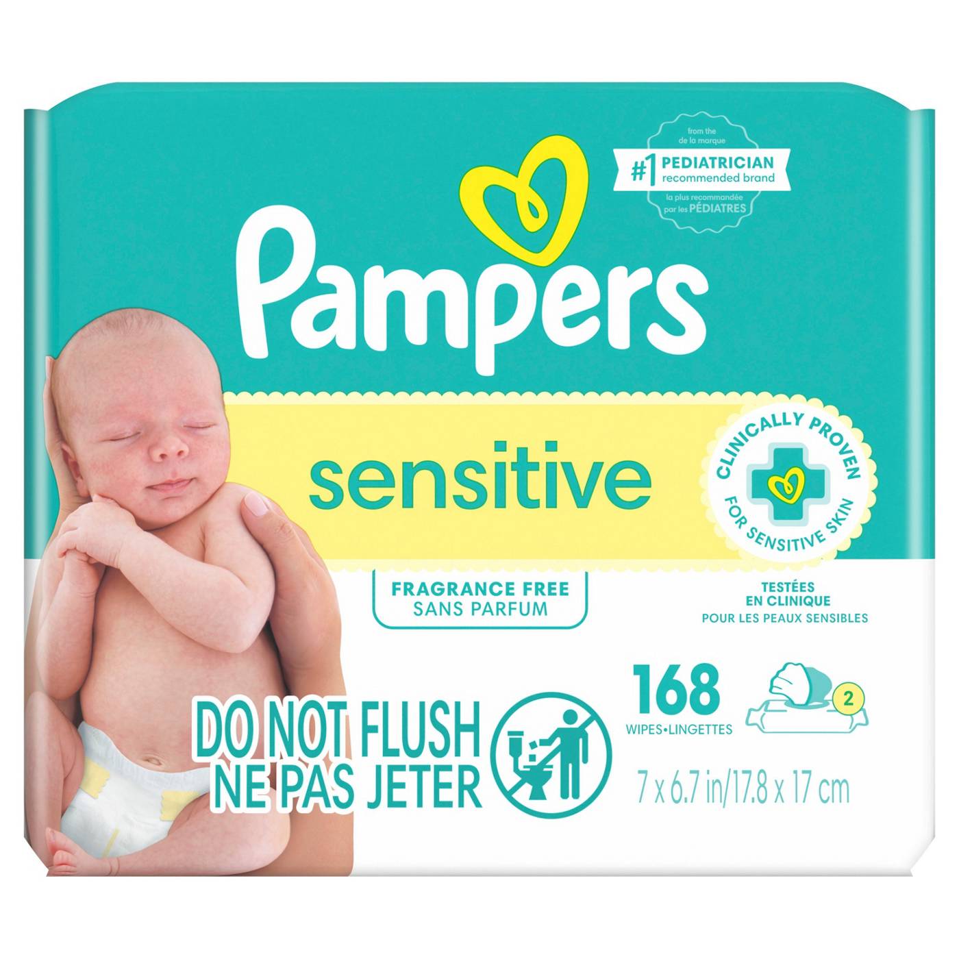 Pampers Sensitive Skin Baby Wipes Refills 2 pk; image 6 of 10
