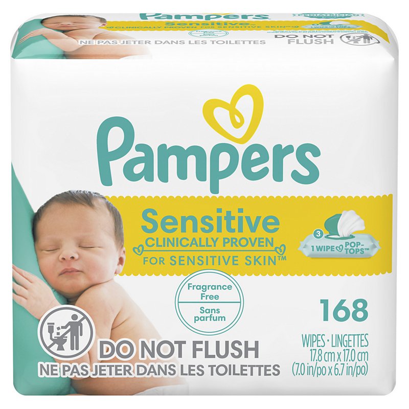 noorden werknemer Mellow Pampers Sensitive Perfume Free Wipes - Shop Diapers & Potty at H-E-B