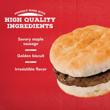 Jimmy Dean Snack Size Maple Sausage Biscuit Sandwiches, 10 ct