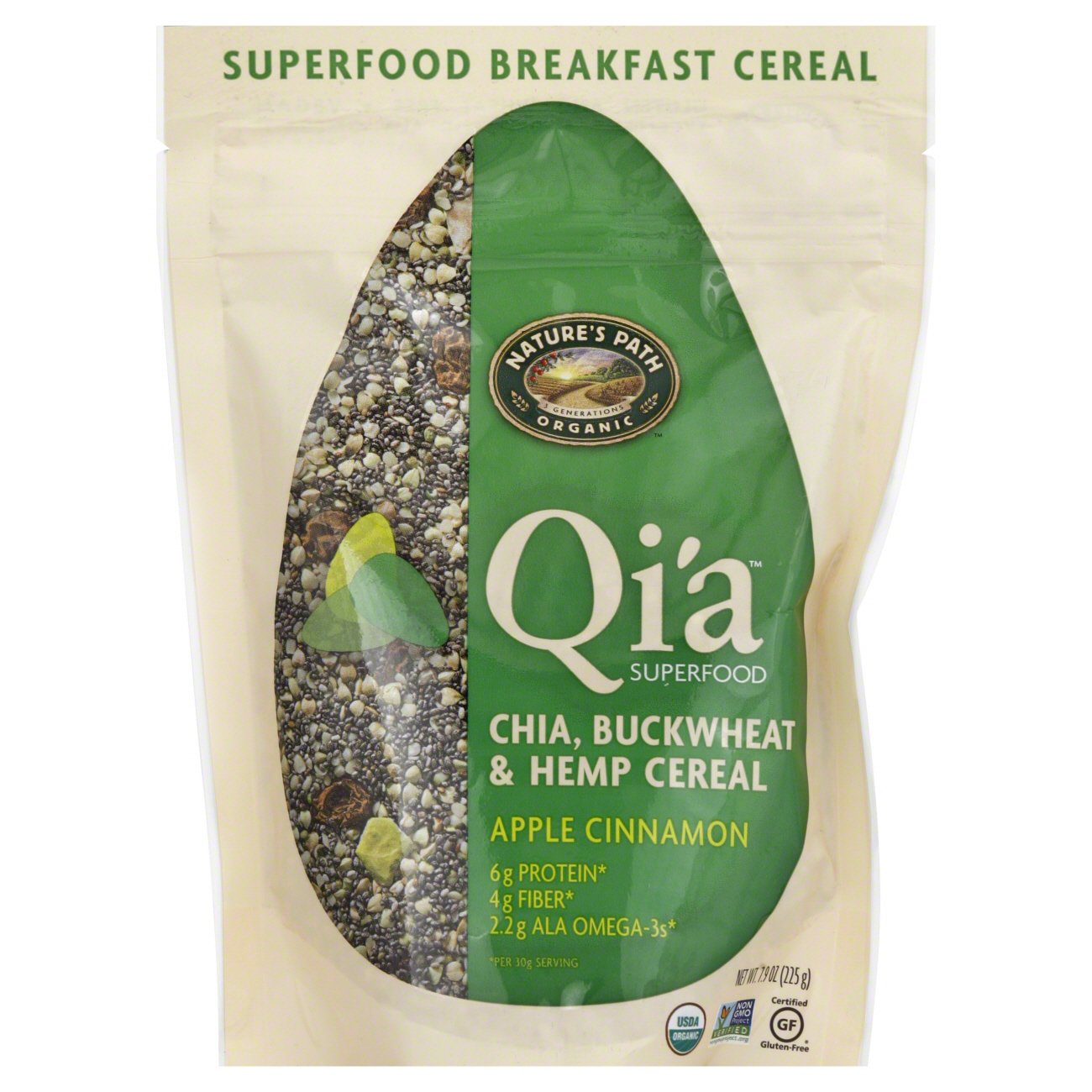 Nature's Path Organic Qi'a Superfood Chia Buckwheat and Hemp Apple