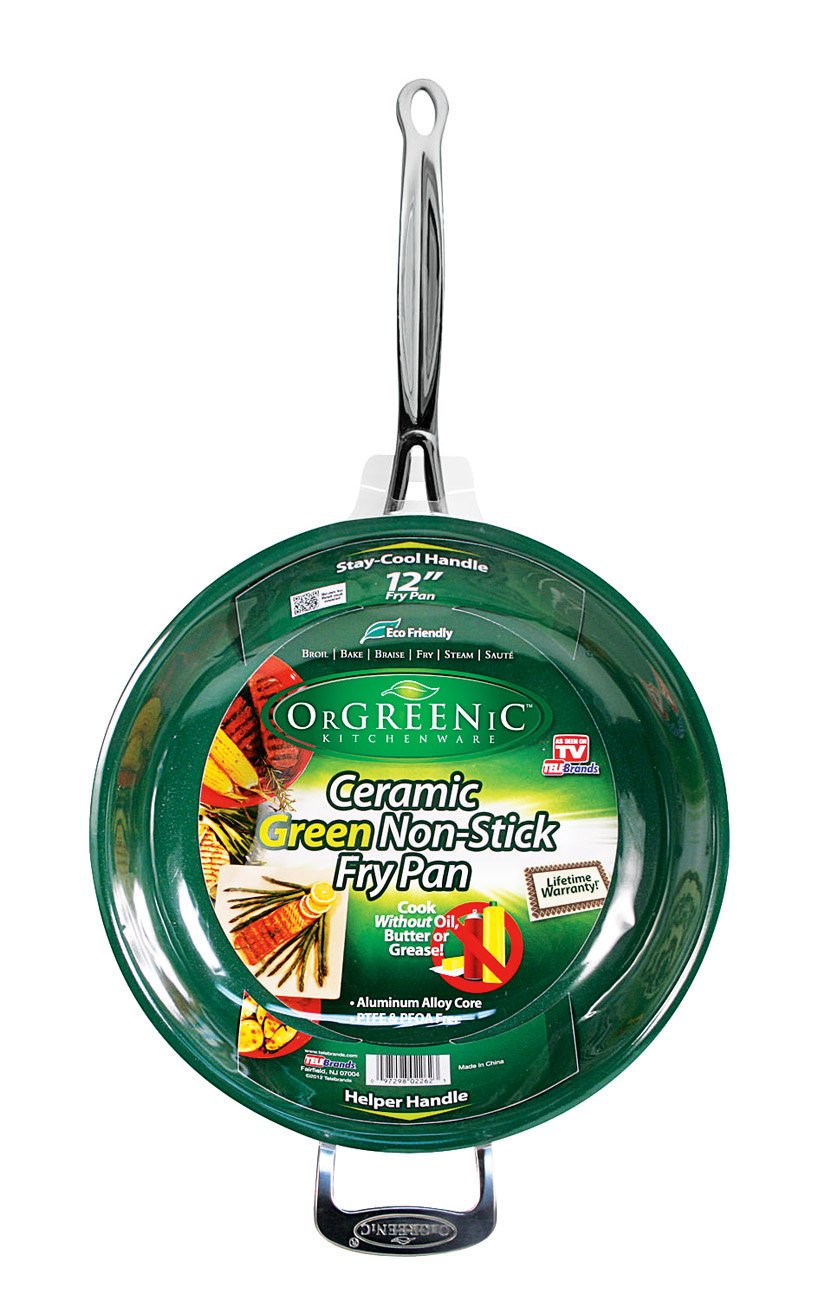 OrGREENiC As Seen On TV Ceramic Green NonStick Fry Pan Shop Frying