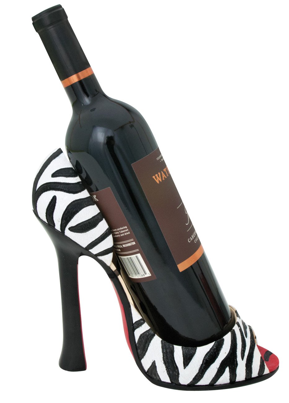 Wild Eye Designs High Heel Wine Caddy Zebra Shop Bar Tools at HEB