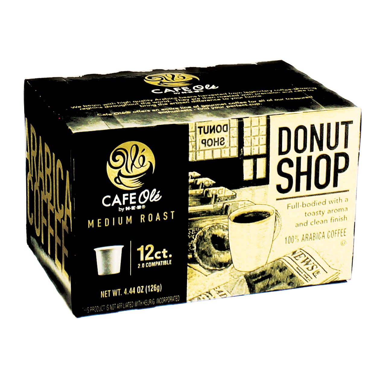 Cafe Ole By H E B Donut Shop Medium Roast Single Serve Coffee Cups Shop Coffee At H E B