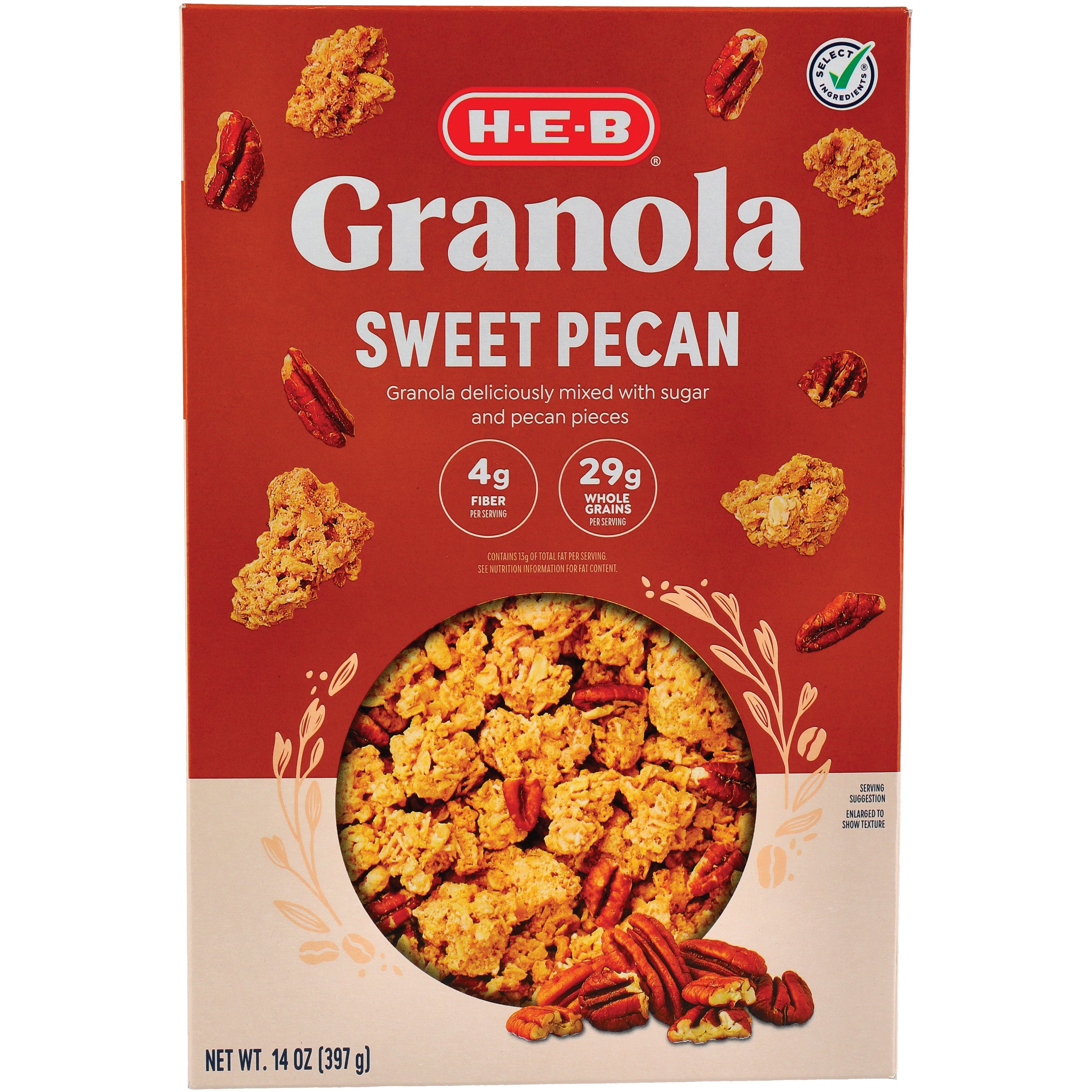 H-E-B Select Ingredients Granola With Pecans - Shop Cereal At H-E-B