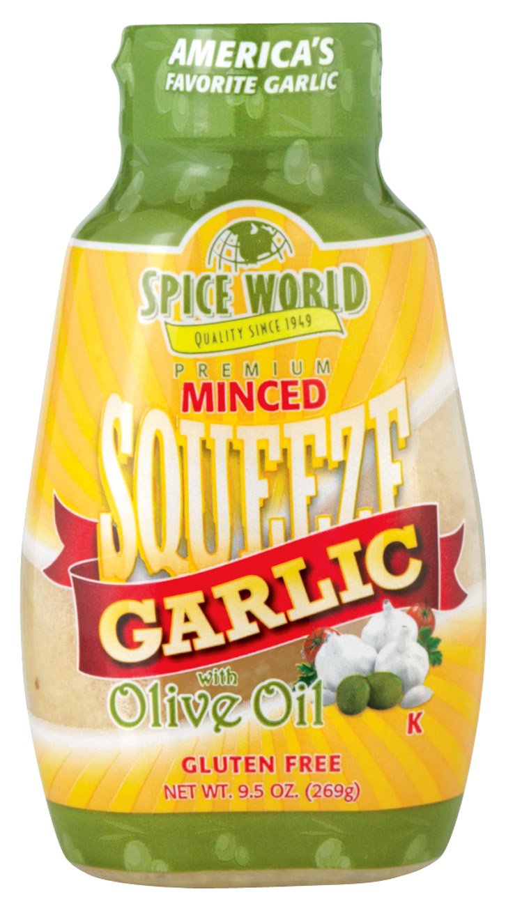 Spice World Minced Squeeze Garlic With Olive Oil Shop Herbs & spices