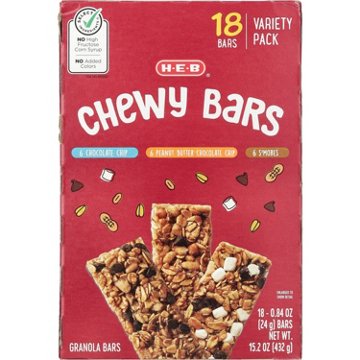 H-E-B Chewy Bars Variety Pack, 18 ct