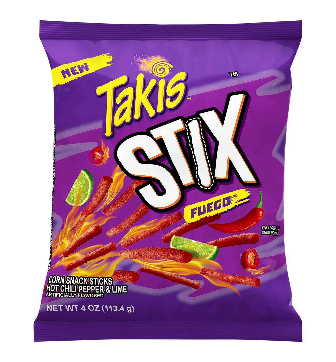 Takis Fuego Stix Snack Size Bag - Hot Chili Pepper & Lime Corn Snack Sticks; image 1 of 7