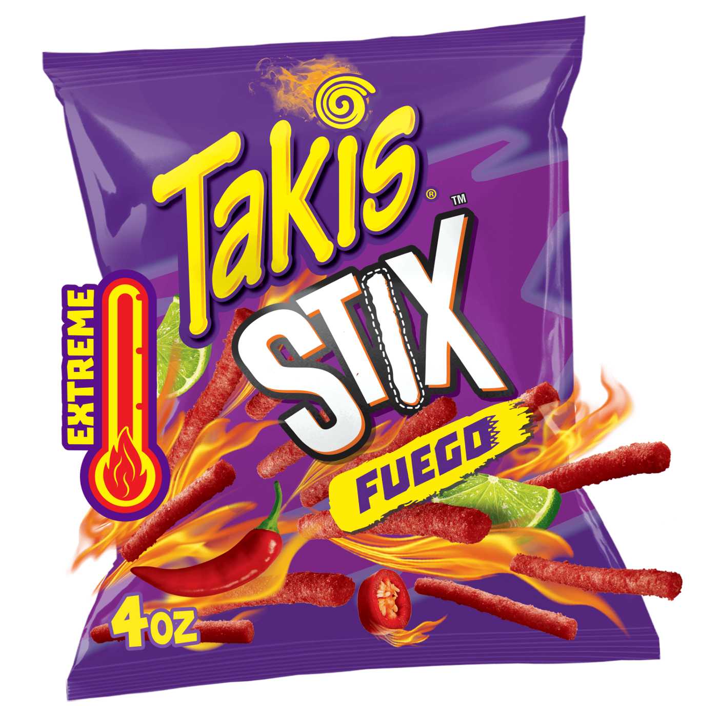 Takis Fuego Stix Snack Size Bag - Hot Chili Pepper & Lime Corn Snack Sticks; image 7 of 7