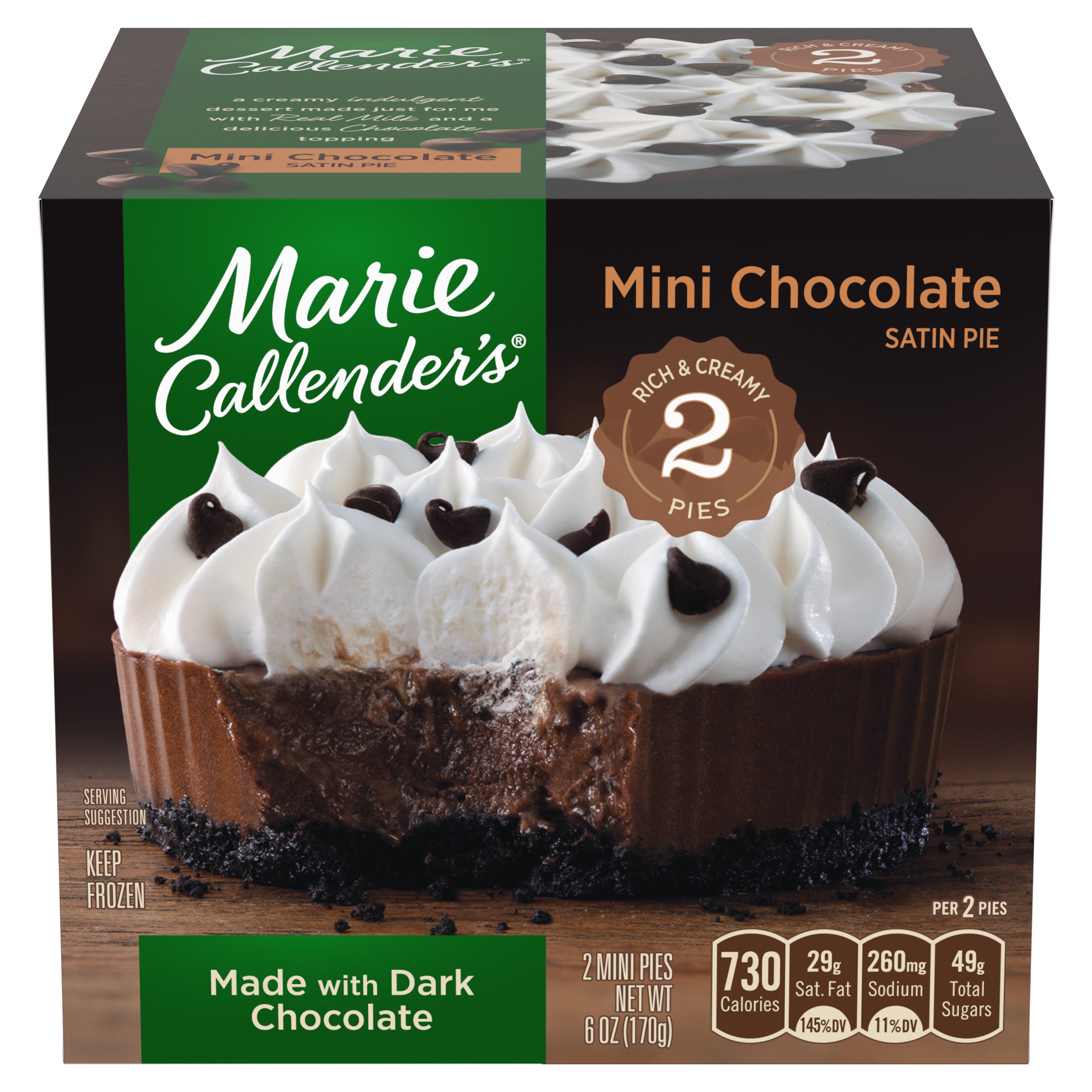 Marie Callender #39 s Chocolate Satin Mini Pies Shop Desserts Pastries