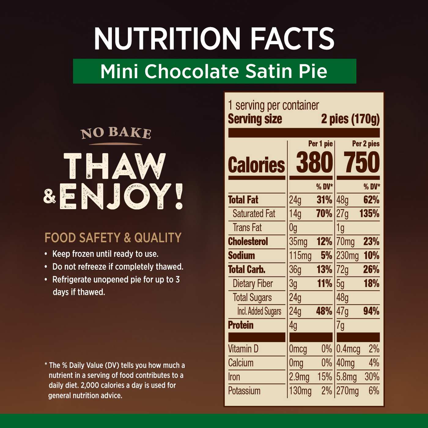 Marie Callender's Chocolate Satin Mini Pies; image 4 of 7