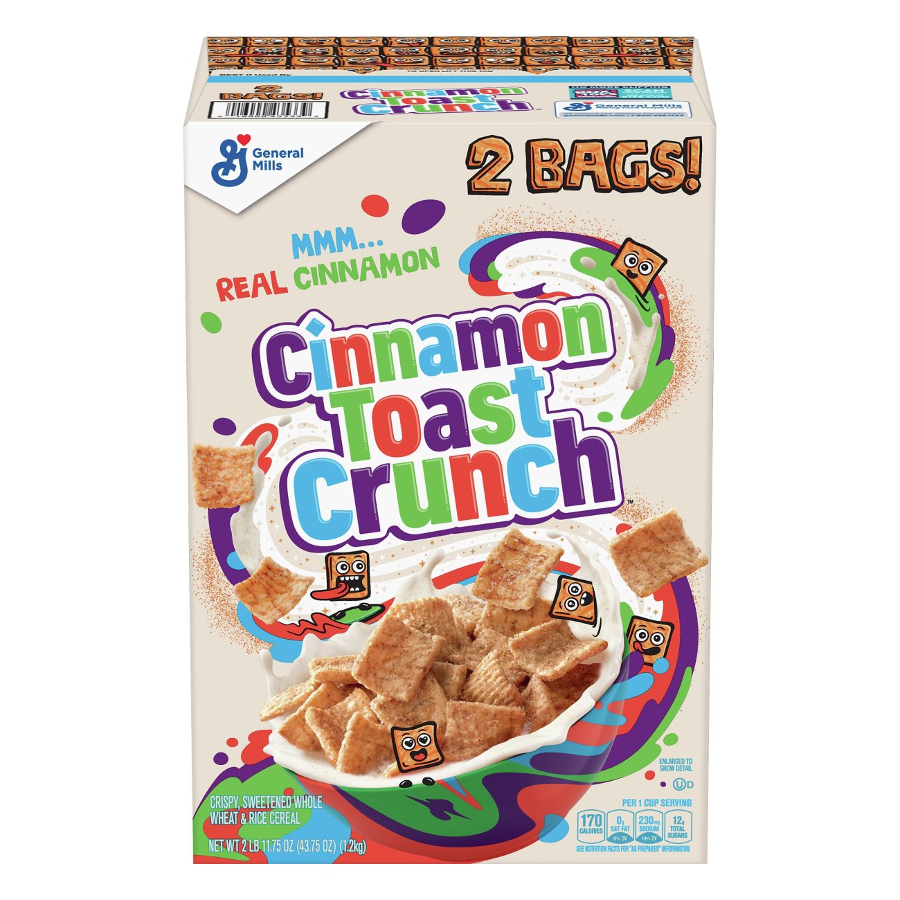 General Mills Cinnamon Toast Crunch Cereal Club Pack, 43.75 oz | Low Prices  & Quality Groceries - Joe V's