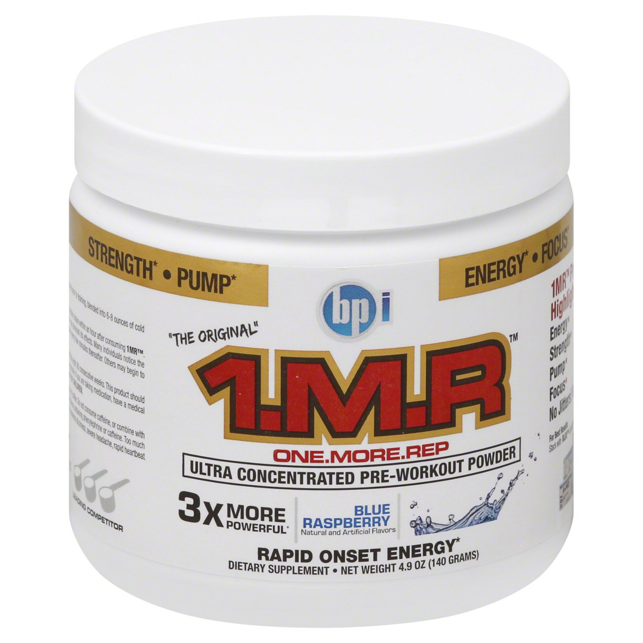 BPI 1MR Ultra Concentrated Blue Raspberry PreWorkout Powder Shop